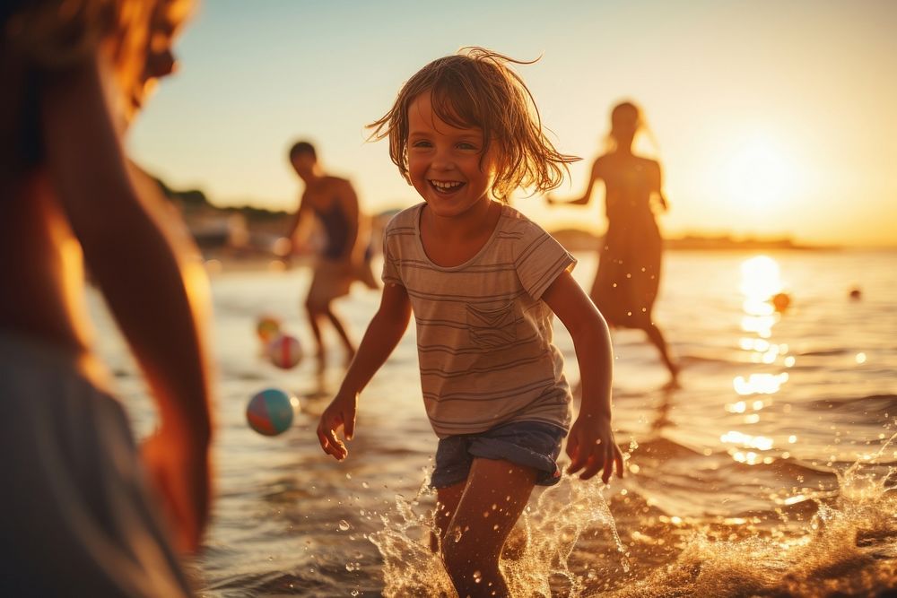 Children playing vacation holiday summer. AI generated Image by rawpixel.