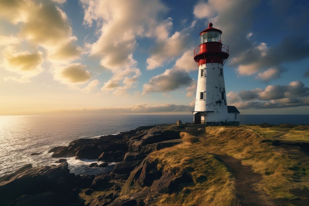 Lighthouse architecture building outdoors. AI generated Image by rawpixel.