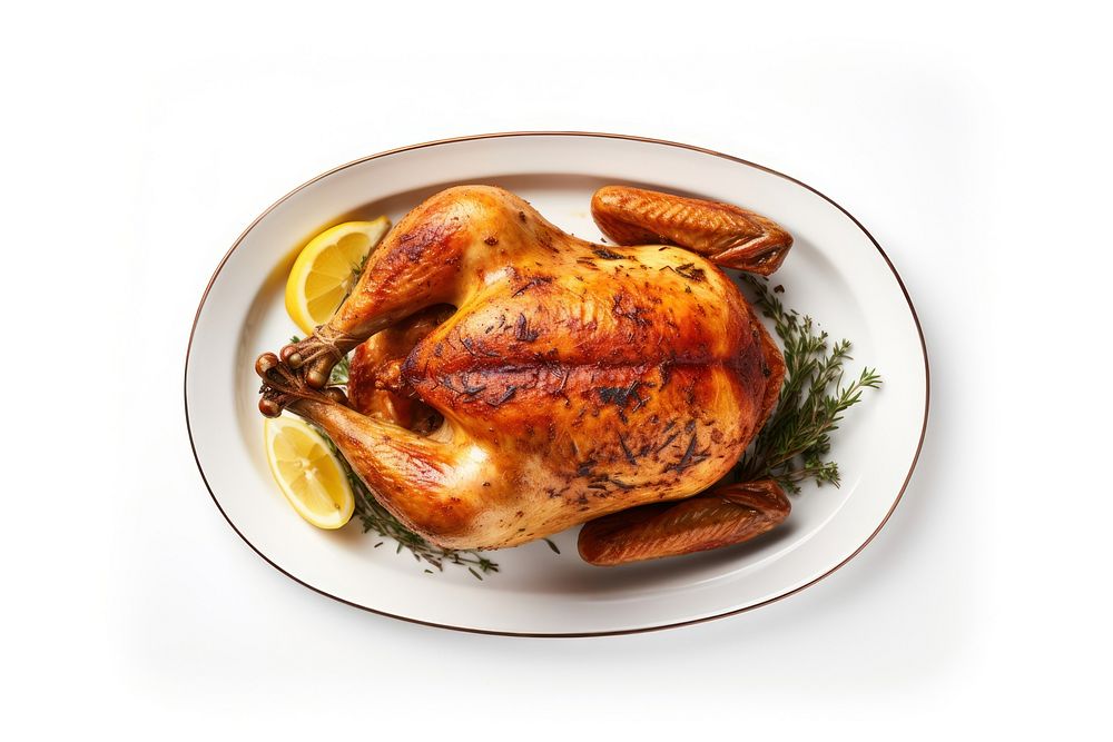 Chicken plate roasted dinner. AI generated Image by rawpixel.