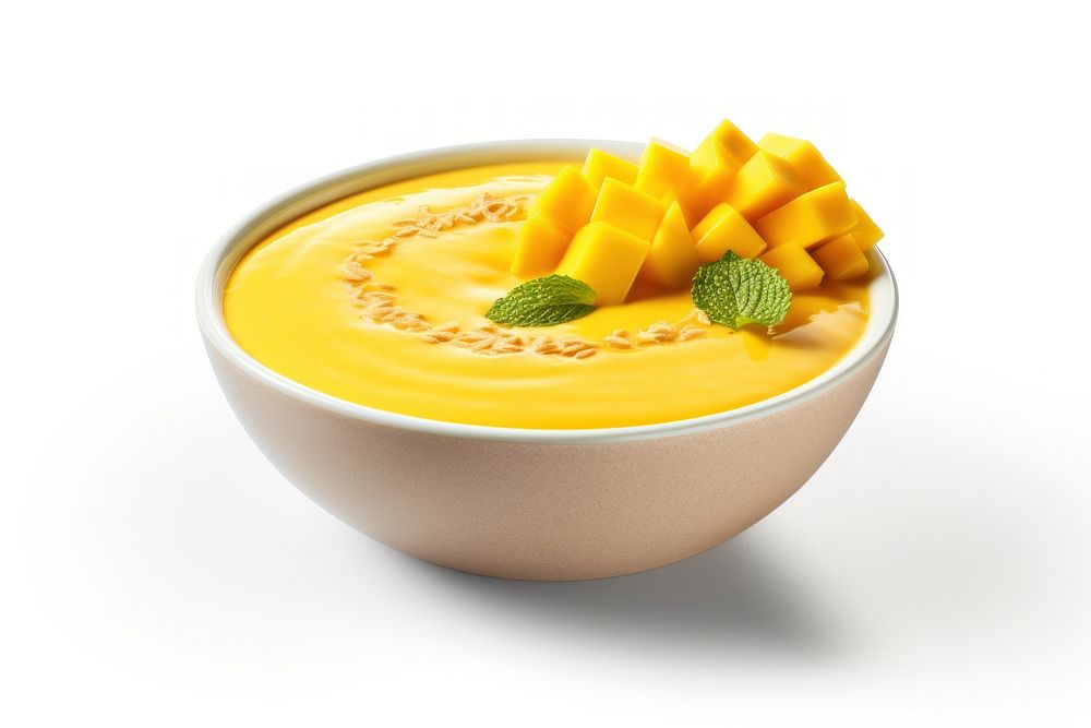 Smoothie bowl mango food meal. AI generated Image by rawpixel.