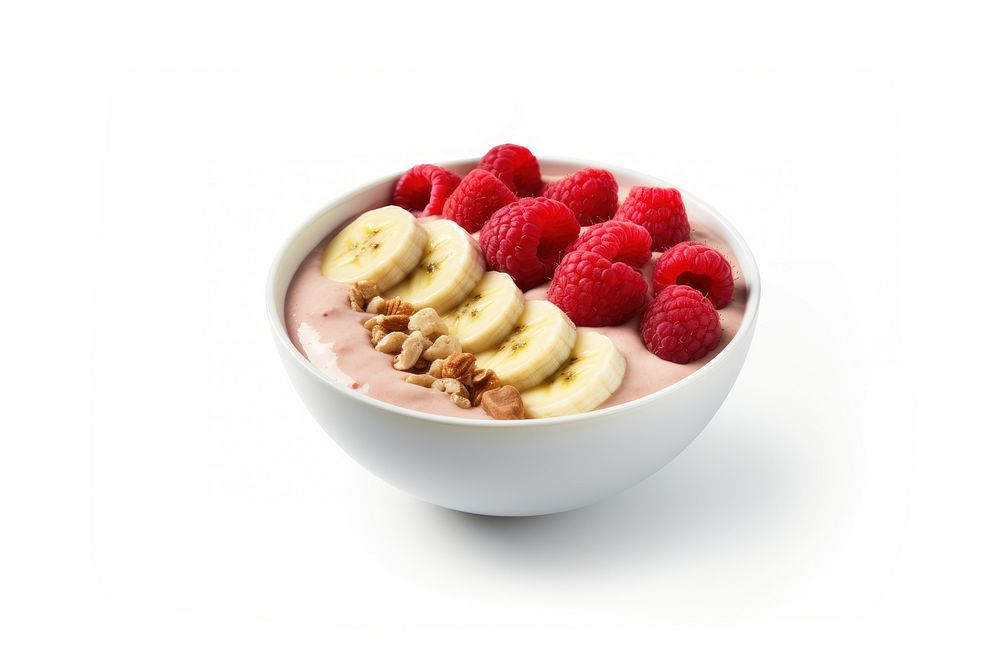 Smoothie bowl raspberry dessert fruit. AI generated Image by rawpixel.