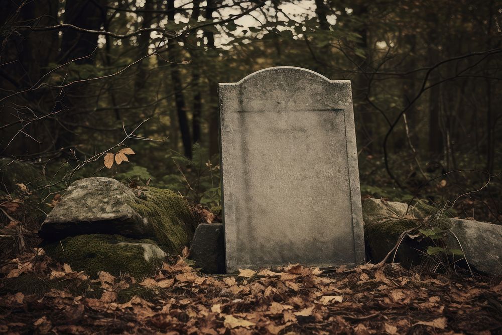 Graveyard tombstone spirituality tranquility. AI generated Image by rawpixel.