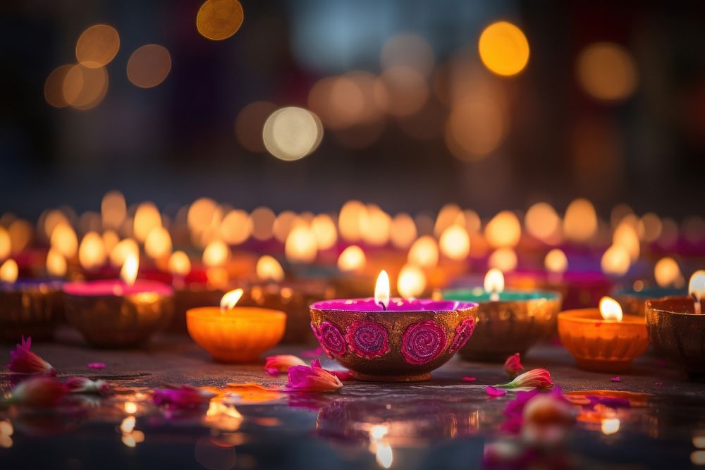 Diwali festival candle spirituality. AI generated Image by rawpixel.