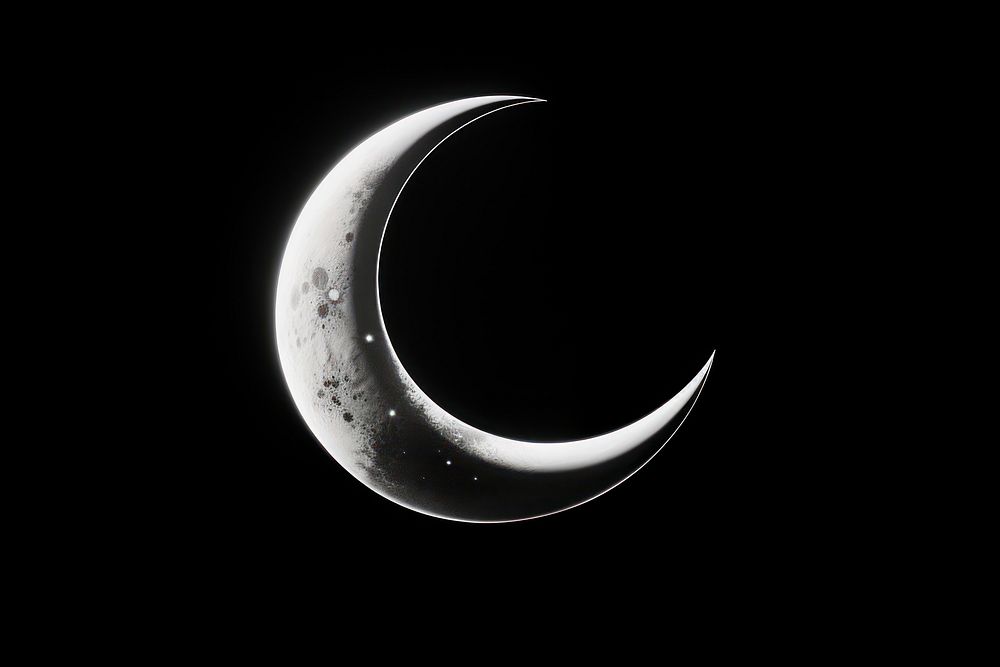 Crescent moon astronomy outdoors eclipse. AI generated Image by rawpixel.