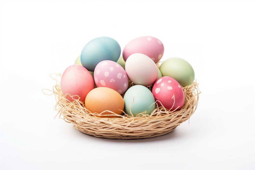 Easter egg basket easter. AI generated Image by rawpixel.