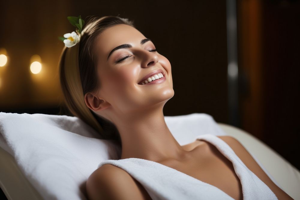 Spa smile adult happy. AI generated Image by rawpixel.