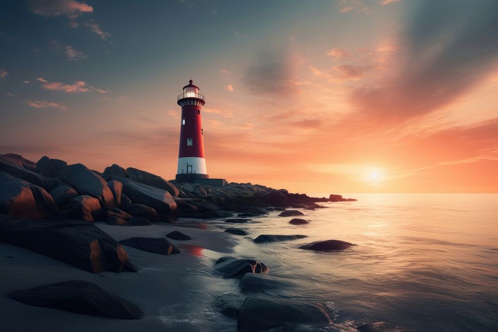 Lighthouse outdoors sunset nature