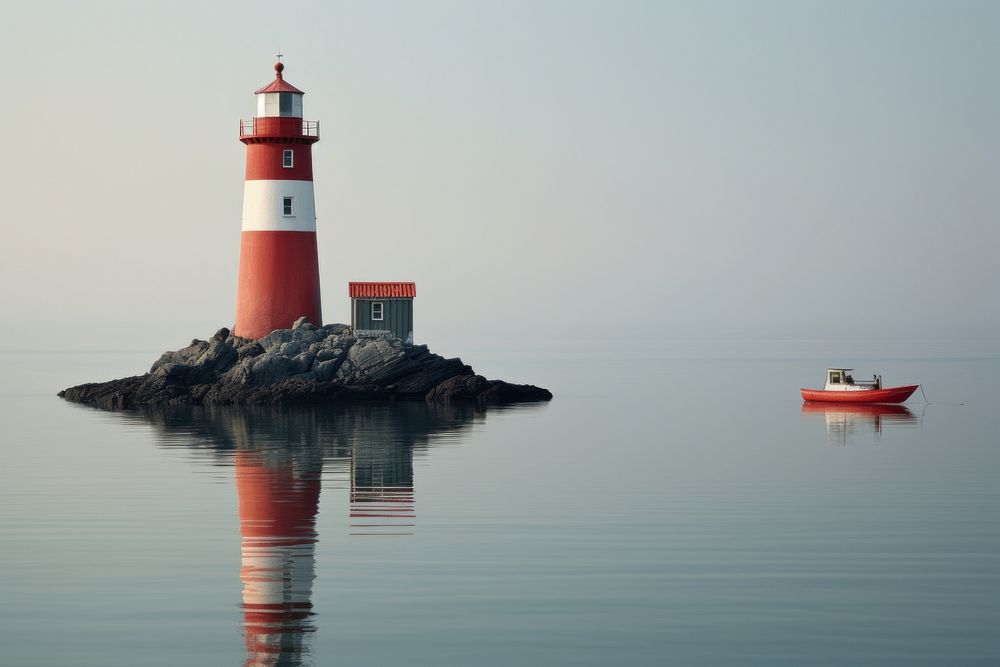 Lighthouse architecture outdoors building. AI generated Image by rawpixel.