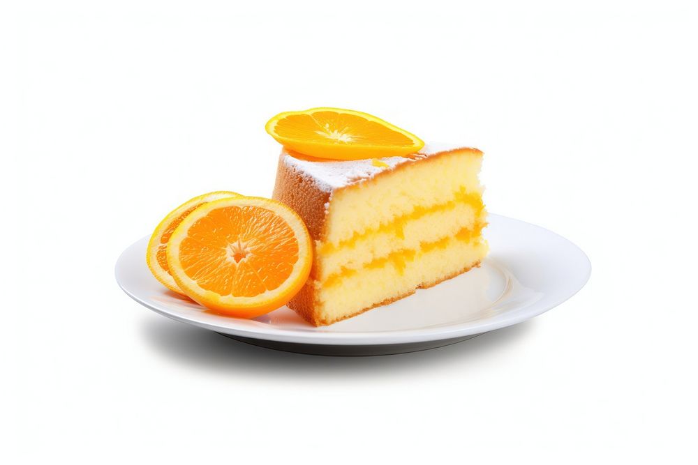Cake plate dessert orange. AI generated Image by rawpixel.