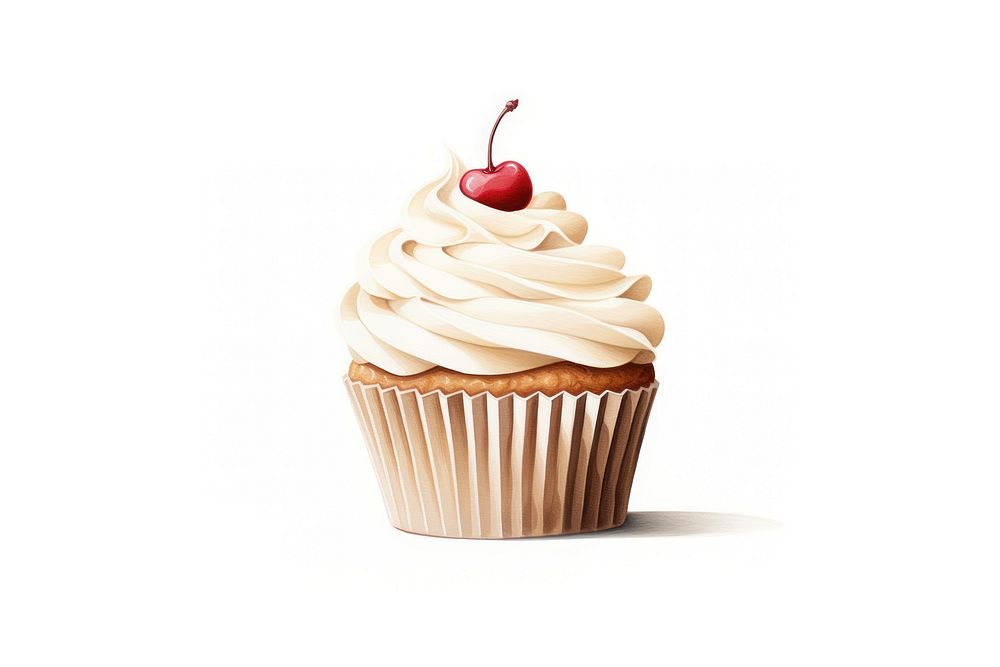 Cupcake dessert cream fruit. AI generated Image by rawpixel.