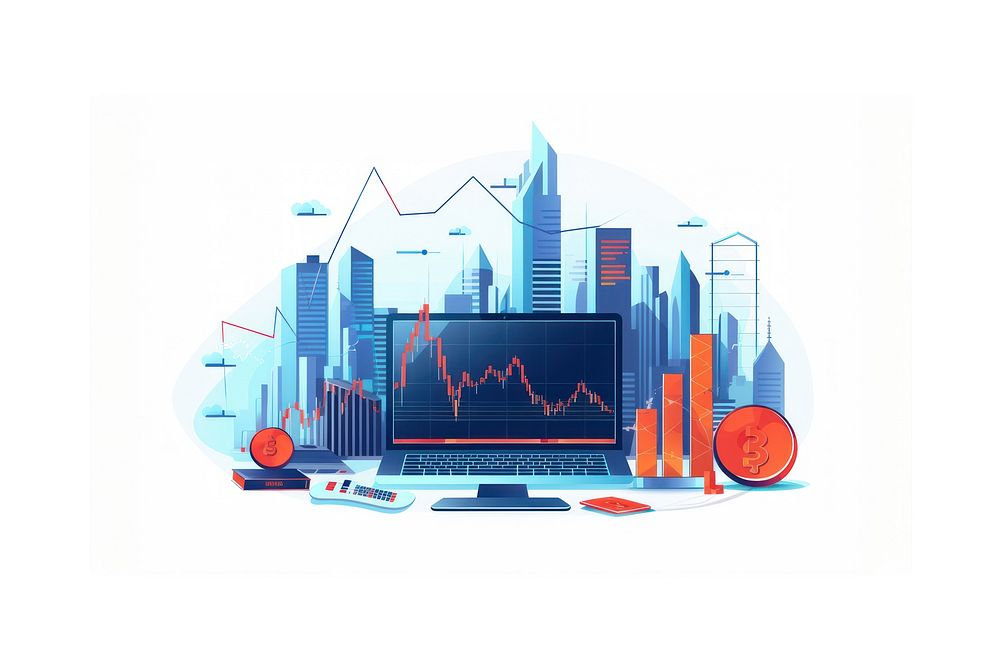 Stock market computer electronics technology. AI generated Image by rawpixel.
