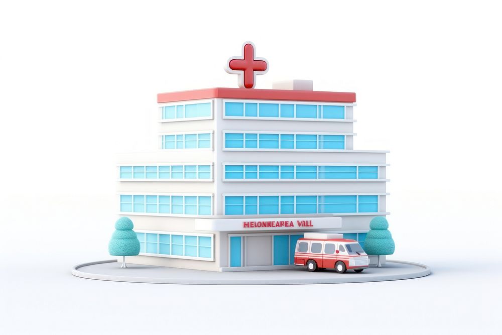 Hospital car architecture building. AI generated Image by rawpixel.