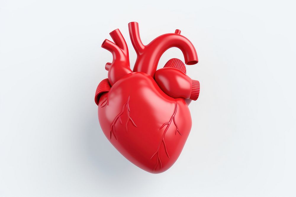 Human heart white background ketchup balloon. AI generated Image by rawpixel.