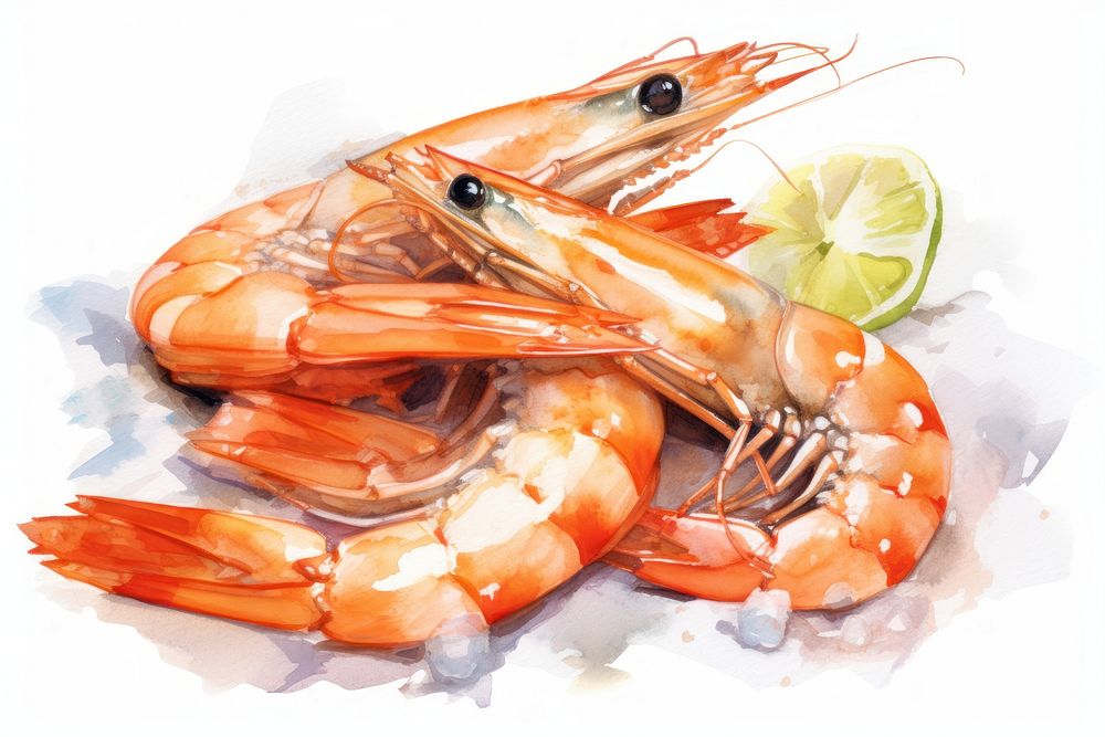 Garlic Butter Shrimp shrimp food lobster. AI generated Image by rawpixel.