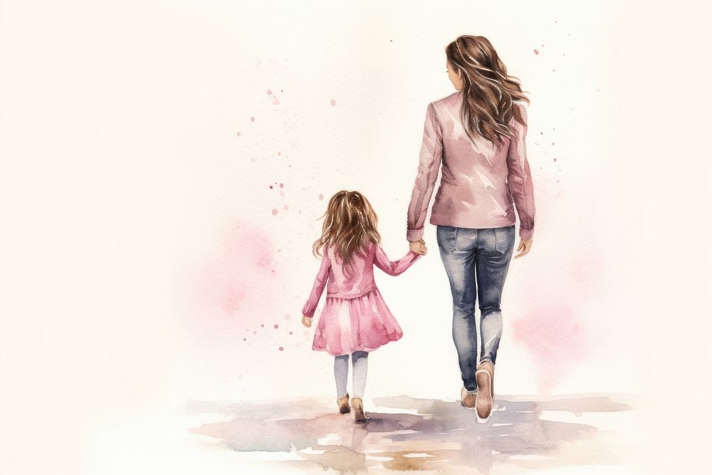 Mothers walking adult child. AI generated Image by rawpixel.