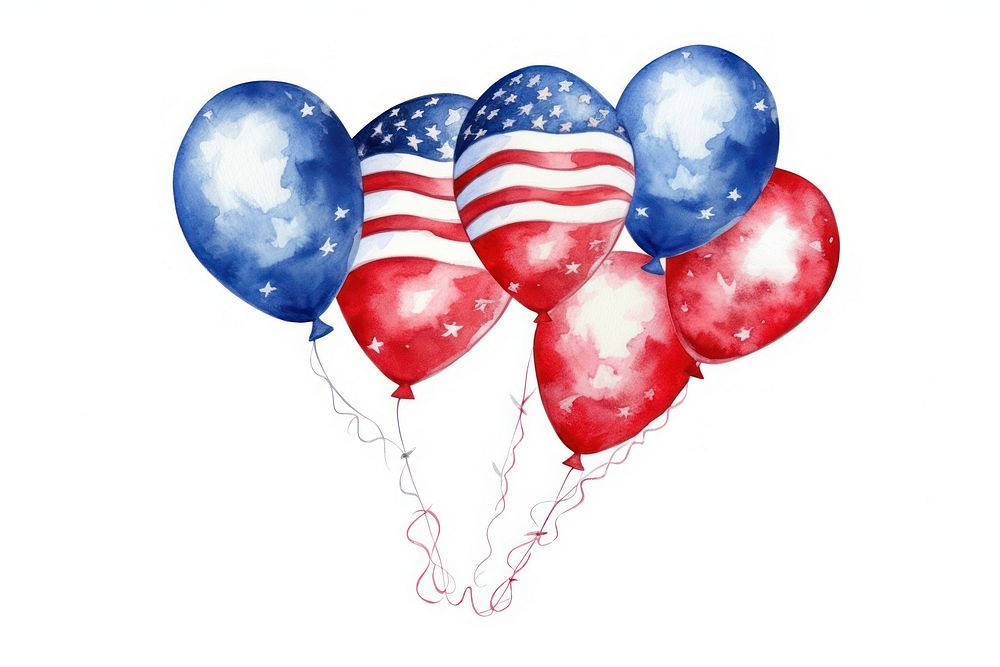 Balloon celebration patriotism striped. AI generated Image by rawpixel.