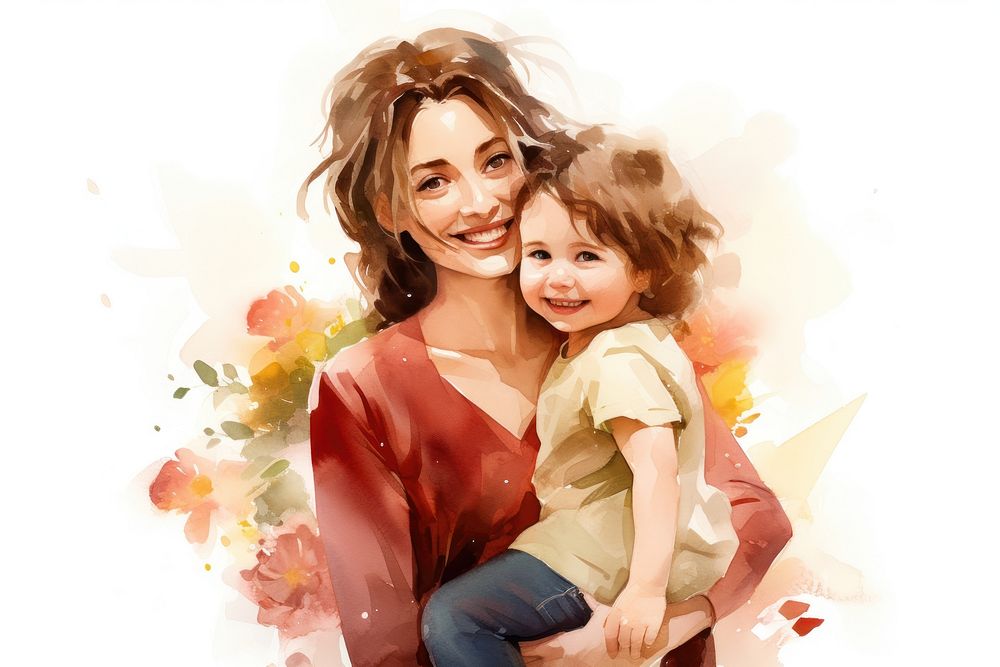 Mother portrait smiling adult. AI generated Image by rawpixel.
