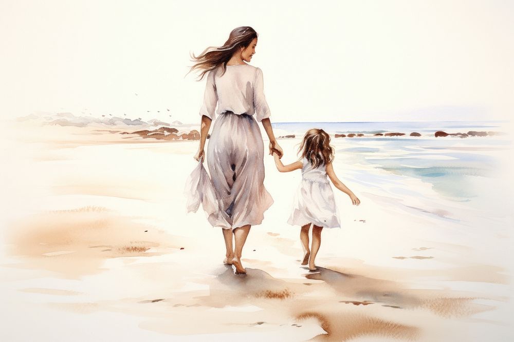 Mothers walking outdoors smiling. AI generated Image by rawpixel.