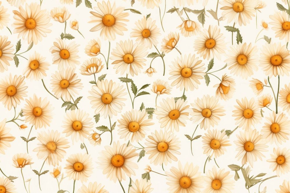 Daisy pattern sunflower plant. AI generated Image by rawpixel.