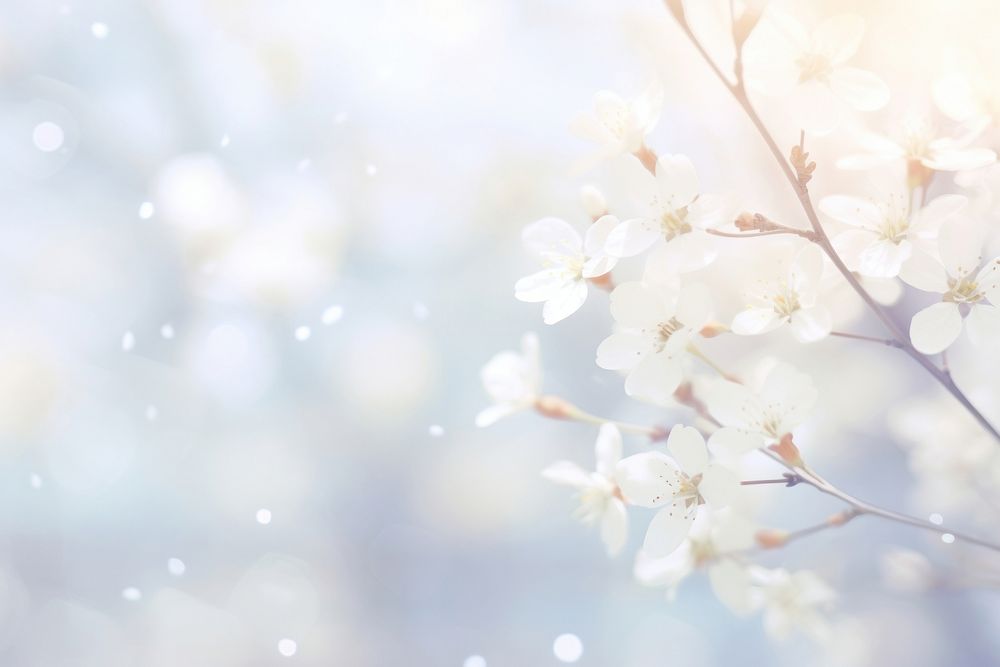White backgrounds outdoors blossom. AI generated Image by rawpixel.