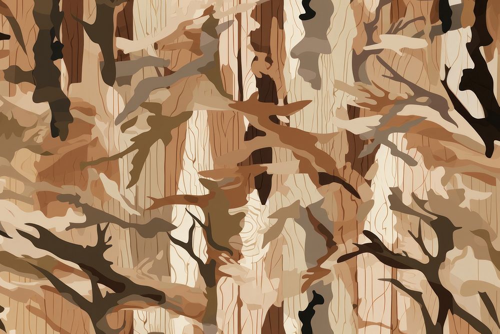Wood texture camouflage pattern backgrounds textured abstract. AI generated Image by rawpixel.