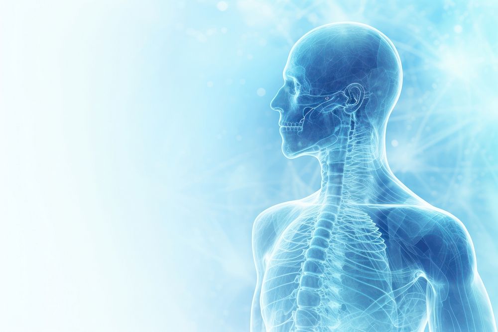 X Ray x-ray human blue. AI generated Image by rawpixel.