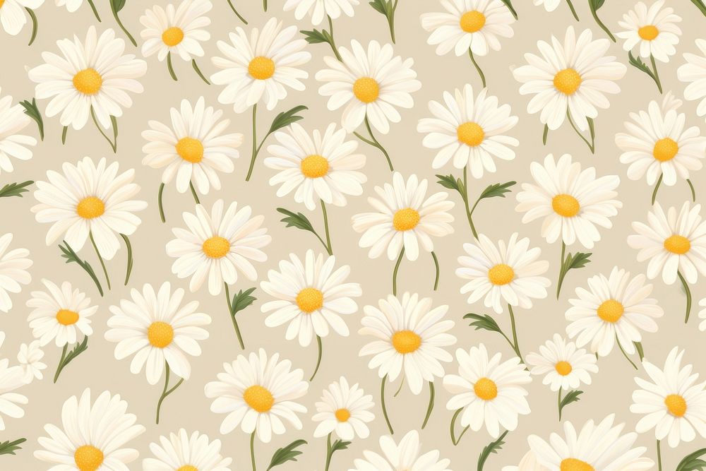 Daisy pattern flower plant. AI generated Image by rawpixel.
