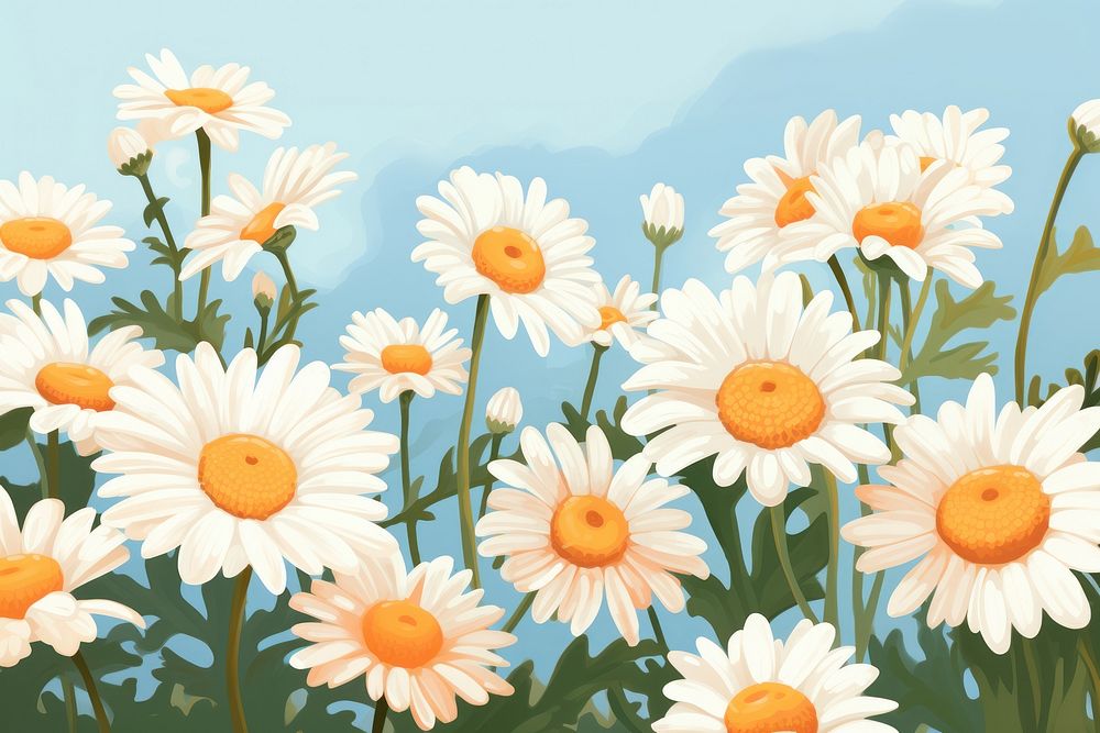 Daisy outdoors pattern flower. AI generated Image by rawpixel.