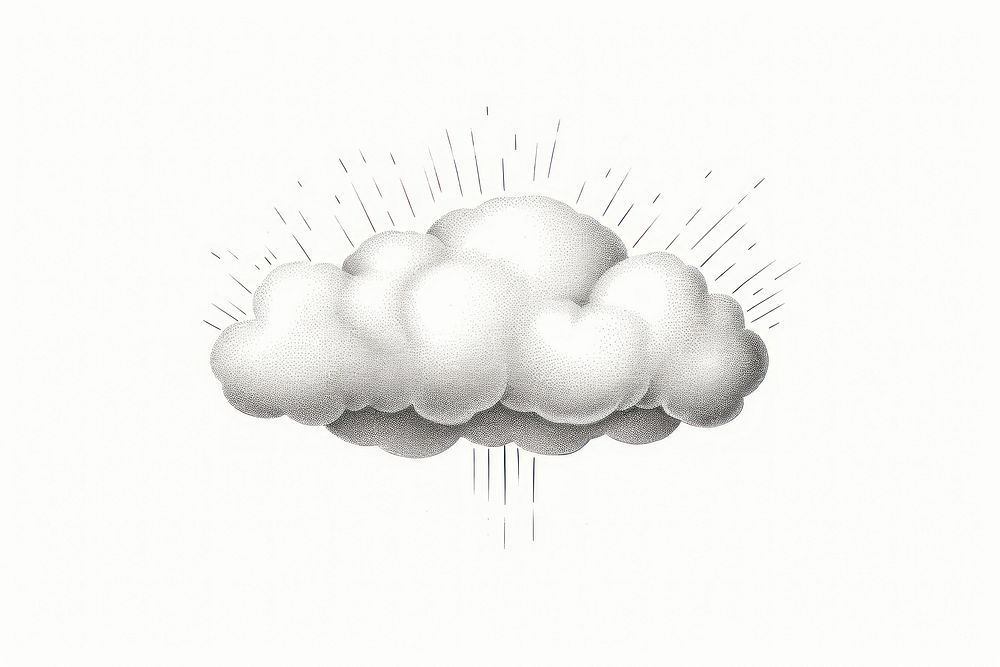 Cloud white hand white background. AI generated Image by rawpixel.