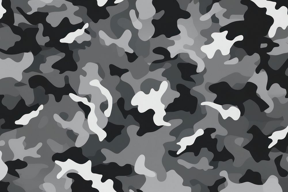 Gray camouflage pattern backgrounds military monochrome. AI generated Image by rawpixel.