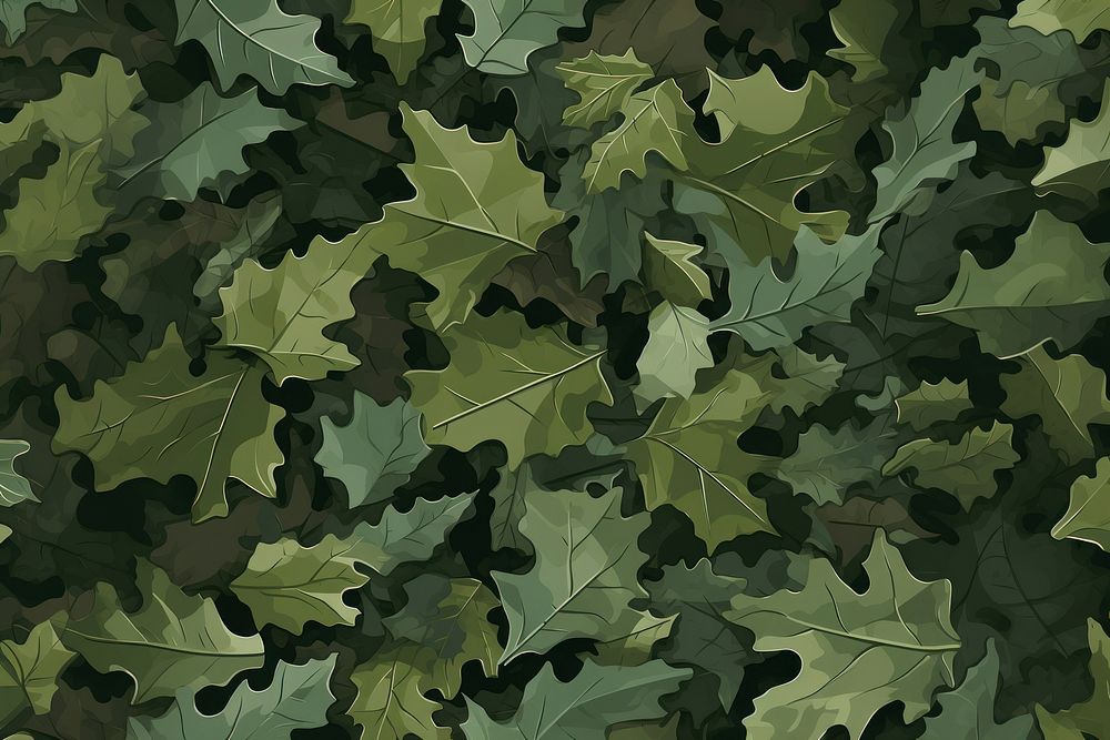 Leaf camouflage pattern backgrounds plant vegetation. AI generated Image by rawpixel.