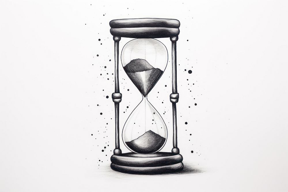 Hourglass hourglass monochrome deadline. AI generated Image by rawpixel.