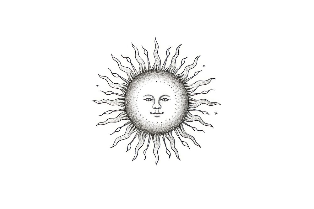 Sun drawing sketch art. AI generated Image by rawpixel.