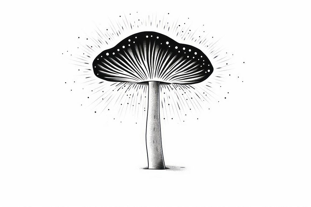 Mushroom mushroom drawing sketch. AI generated Image by rawpixel.
