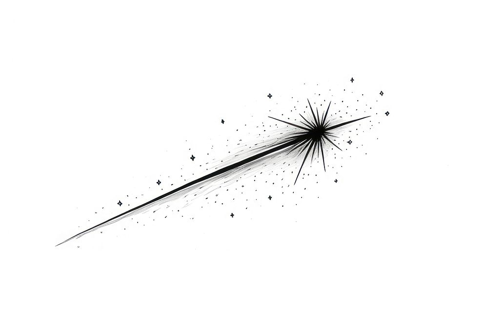 Shooting star fireworks line white background. AI generated Image by rawpixel.