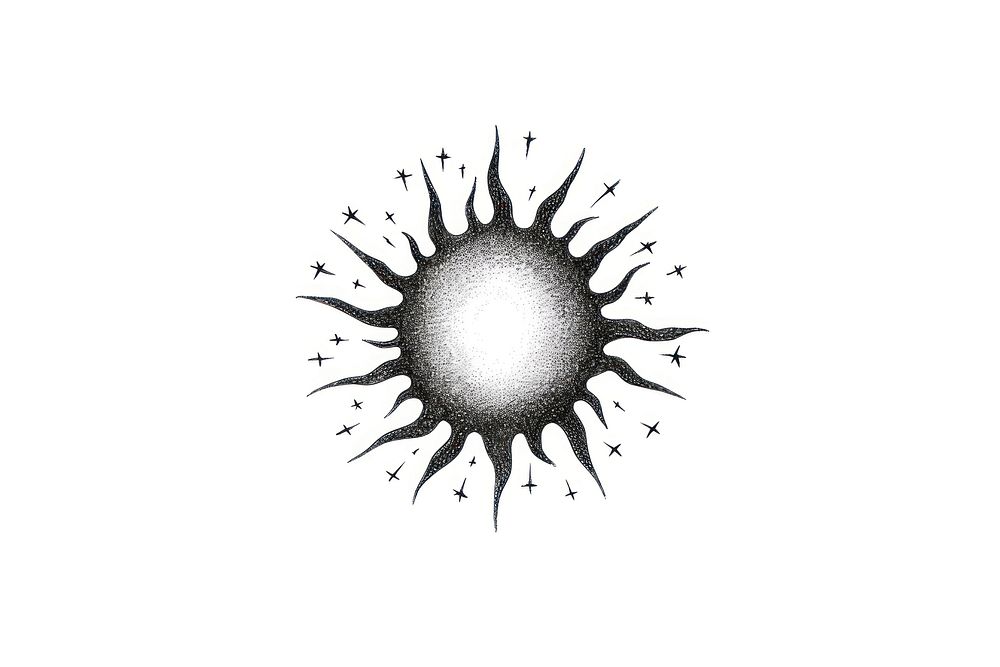 Sun white background monochrome darkness. AI generated Image by rawpixel.