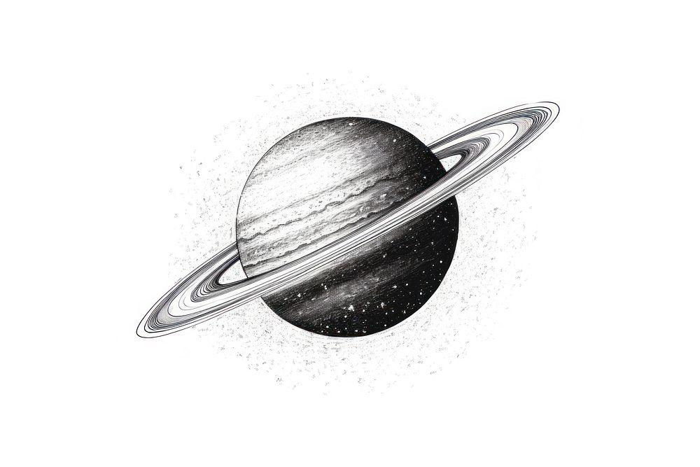 Saturn planet space white background. AI generated Image by rawpixel.