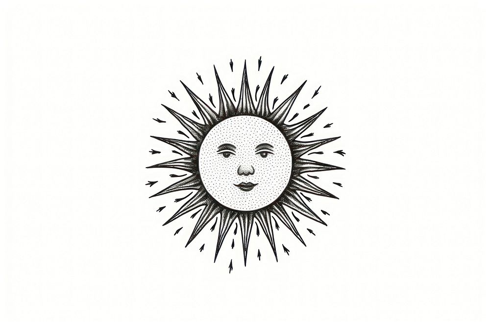 Sun drawing sketch art. AI generated Image by rawpixel.