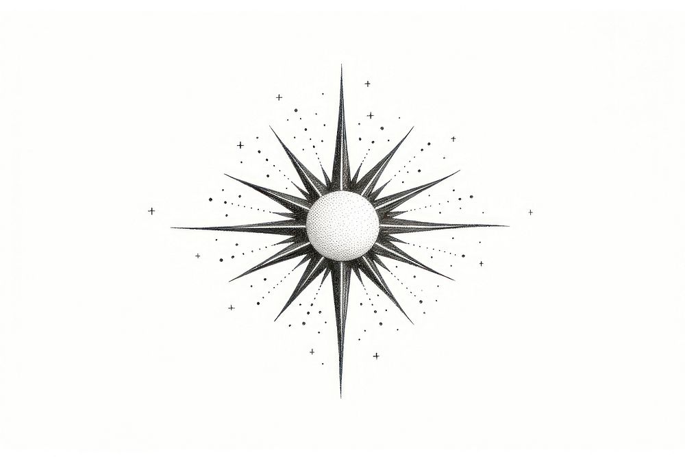 Star white line white background. AI generated Image by rawpixel.