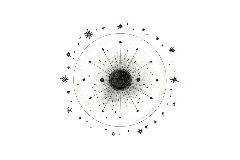 Astrology line white background creativity. AI generated Image by rawpixel.