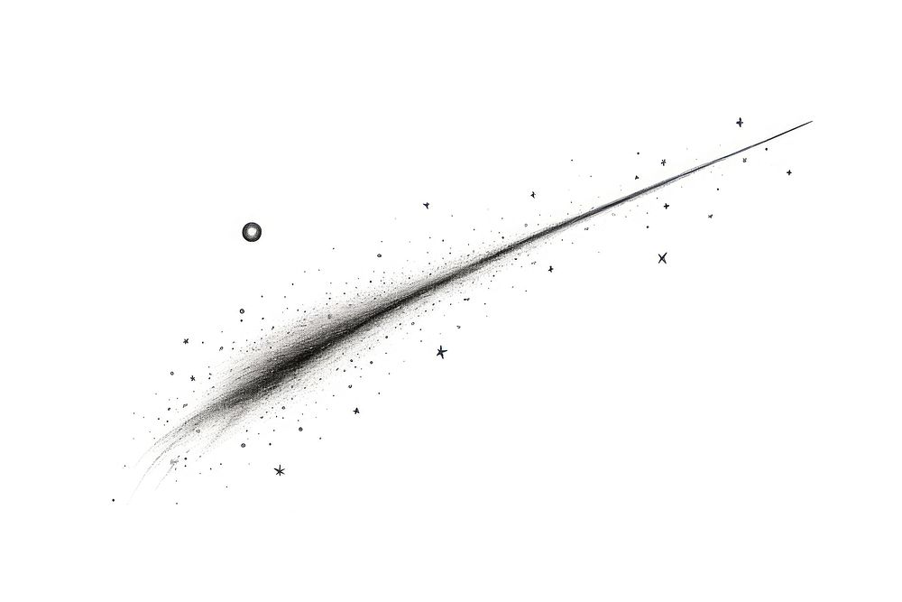 Shooting star line white background splattered. AI generated Image by rawpixel.