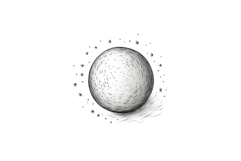 Magic Orb drawing sphere sketch. AI generated Image by rawpixel.