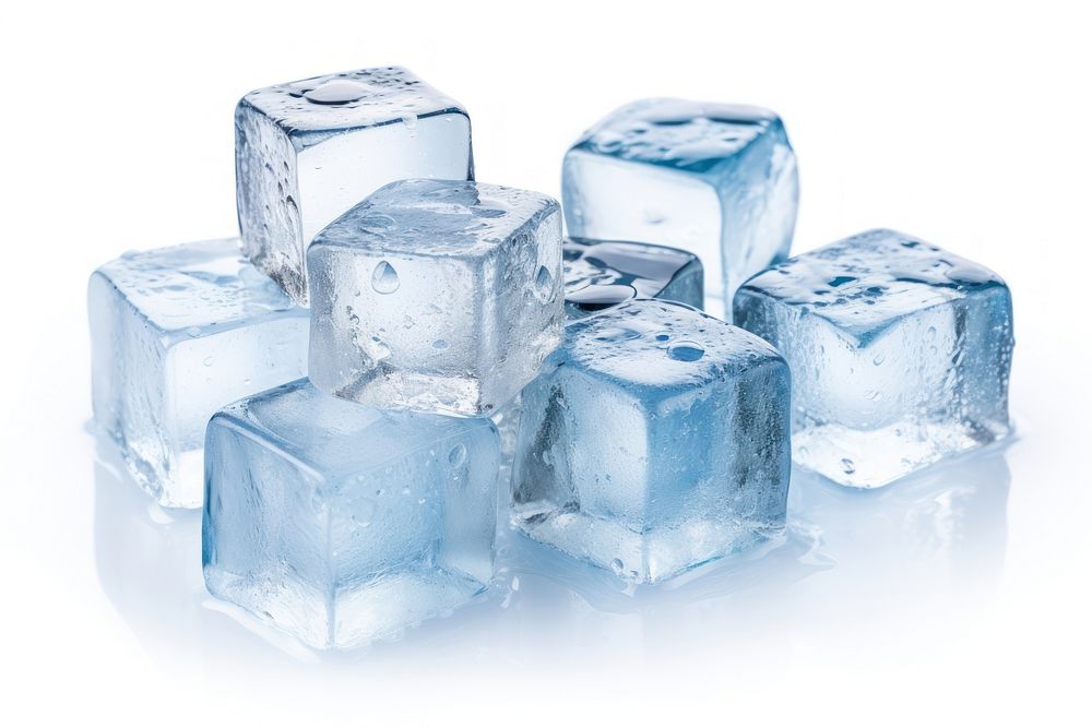 Ice cubes white white background freezing. AI generated Image by rawpixel.