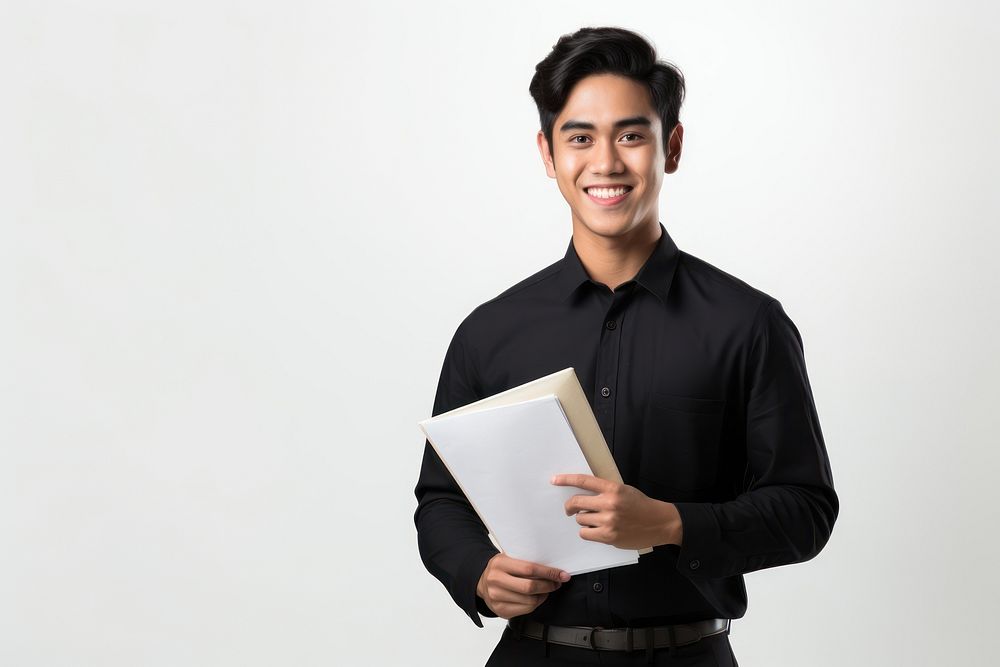 Thai cheerful smiling holding. AI generated Image by rawpixel.