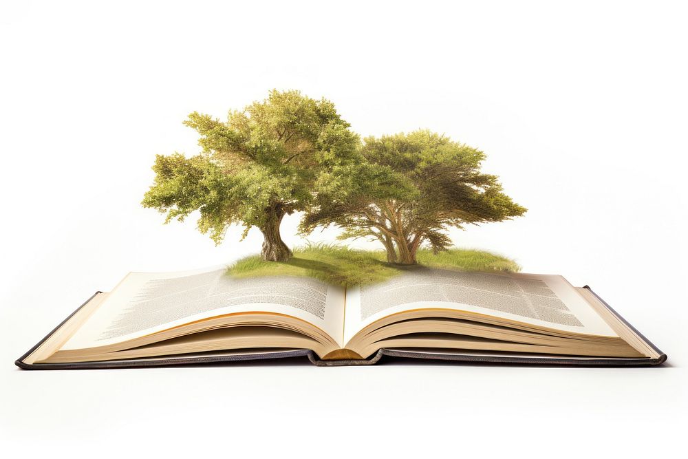 Open book publication reading plant. AI generated Image by rawpixel.