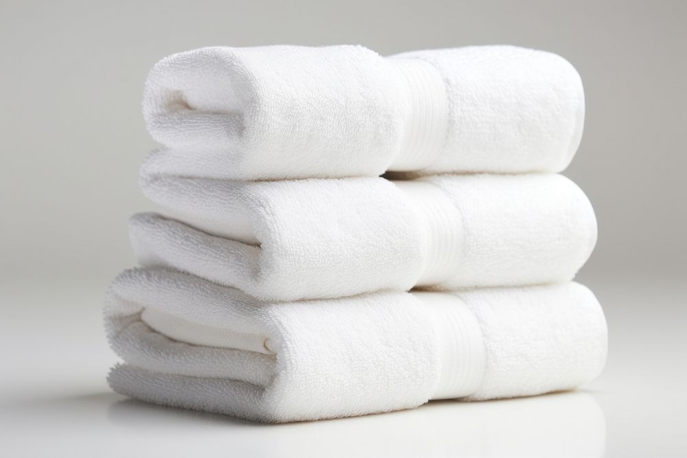 Rolled Towels towel white simplicity. AI generated Image by rawpixel.
