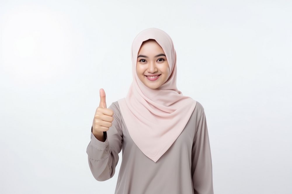 Malay smiling smile hijab. AI generated Image by rawpixel.