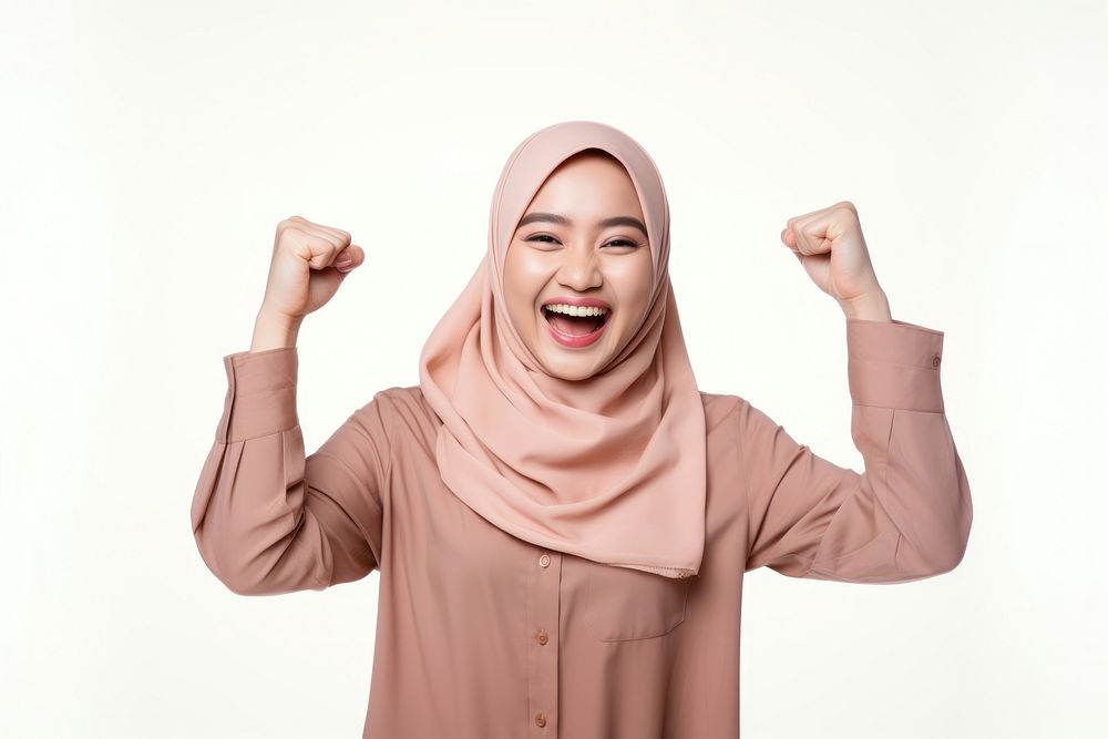 Indonesian cheerful laughing smiling. AI generated Image by rawpixel.