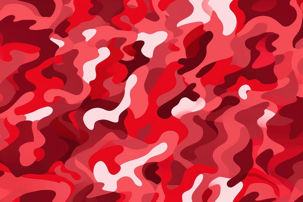 Red camouflage pattern backgrounds repetition abstract. AI generated Image by rawpixel.