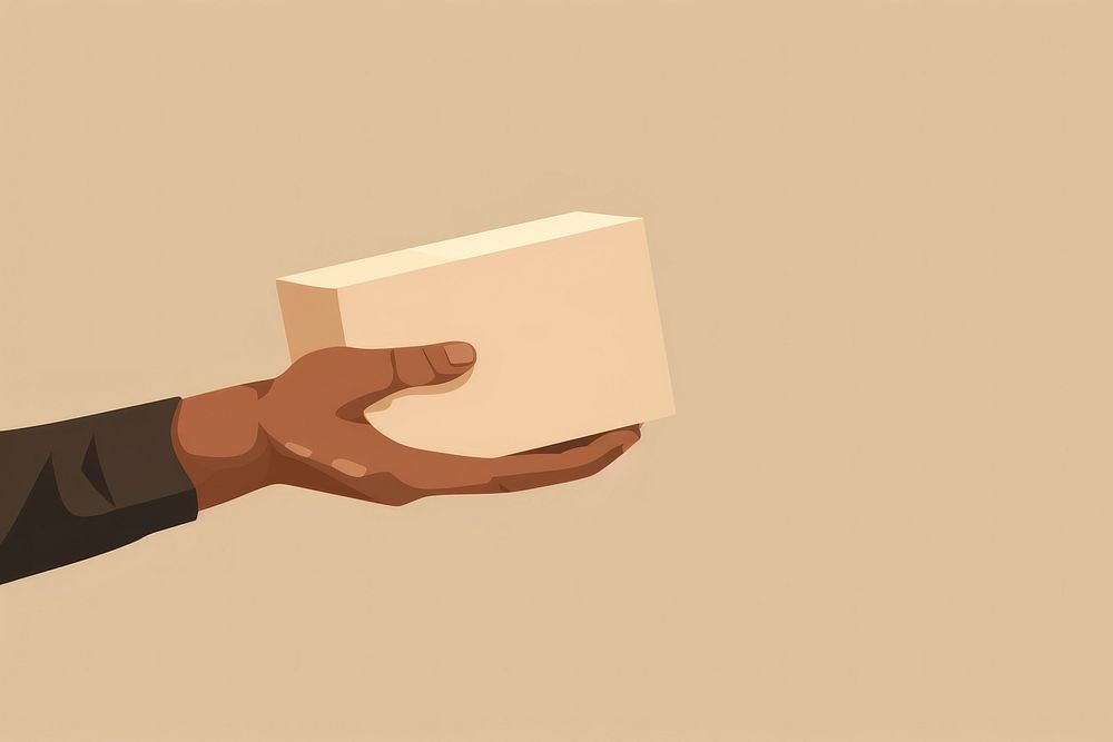 Hand cardboard holding paper. AI generated Image by rawpixel.